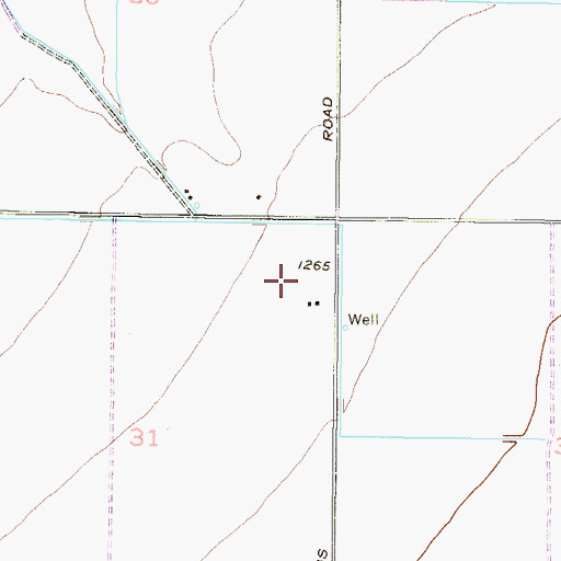 Topographic Map of Grand Community Baptist Church, AZ