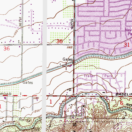 Topographic Map of Greater Bethal African Methodist Episcopal Church, AZ