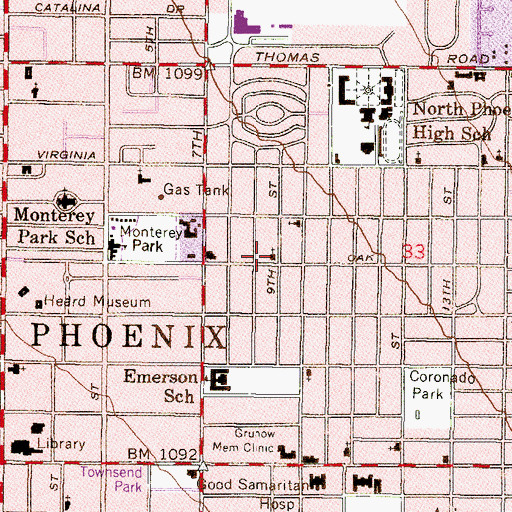 Topographic Map of Guru Nanak Dwara Ashram, AZ