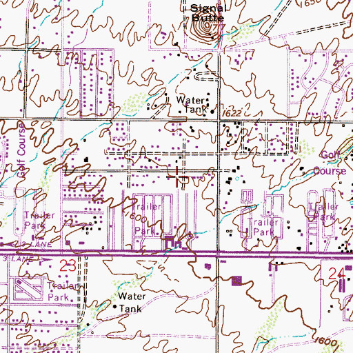 Topographic Map of Harmony Community Baptist Church, AZ
