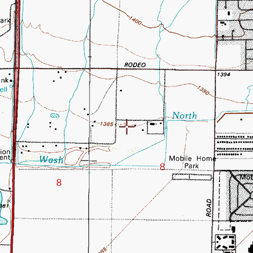 Topographic Map of Harvest Family Church, AZ
