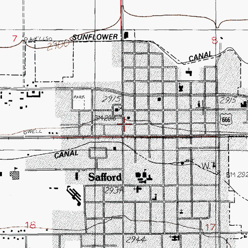 Topographic Map of Harvest Tabernacle, AZ