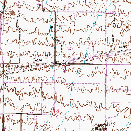 Topographic Map of Hi - Way Baptist Church, AZ