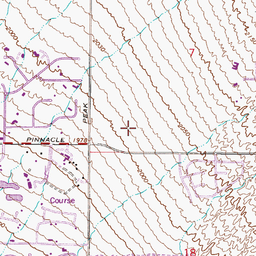 Topographic Map of Highlands Church, AZ