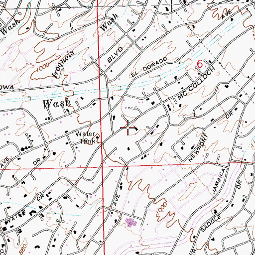 Topographic Map of Hilltop Community Church, AZ