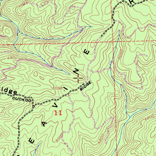 Topographic Map of Peavine Ridge, CA