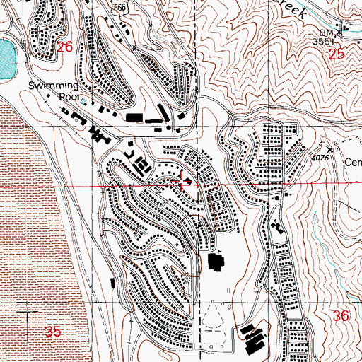 Topographic Map of Holy Cross Catholic Church, AZ