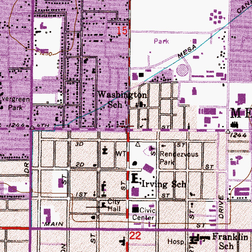 Topographic Map of Holy Temple Church of God, AZ