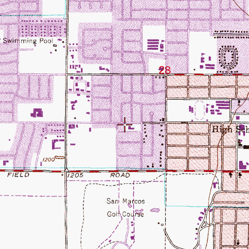 Topographic Map of Holy Trinity Lutheran Church of Chandler, AZ
