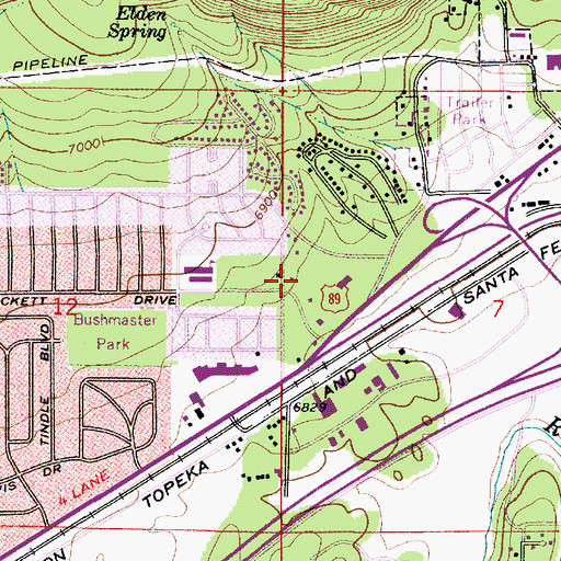 Topographic Map of Hope Community Church, AZ