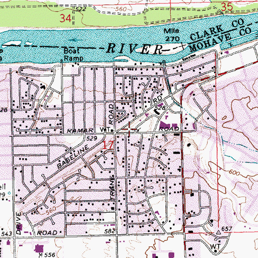 Topographic Map of Hope United Methodist Church, AZ
