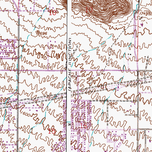 Topographic Map of Hosanna Lutheran Church, AZ