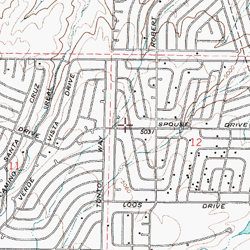 Topographic Map of Iglesia Casa de Oracion, AZ