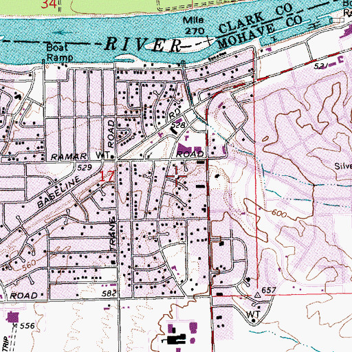 Topographic Map of Iglesia Pentecostal Unida Church, AZ