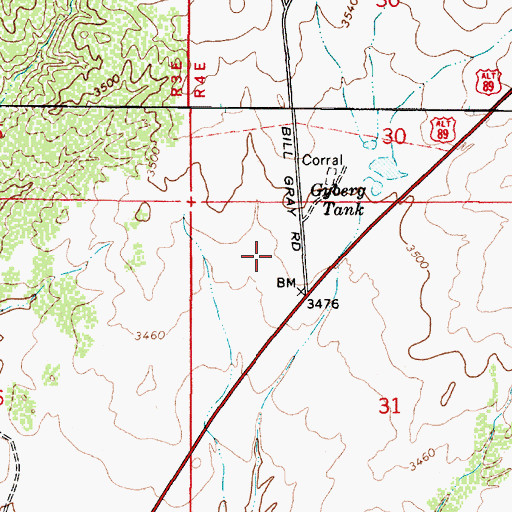 Topographic Map of Immaculate Conception Catholic Church, AZ