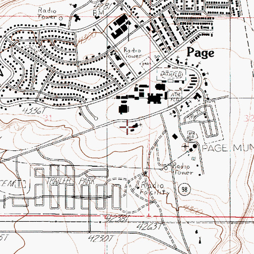Topographic Map of Immaculate Heart of Mary Catholic Church, AZ
