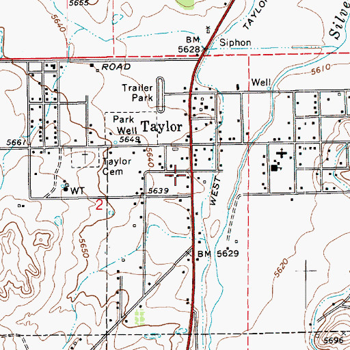 Topographic Map of Immanuel Lutheran Church, AZ