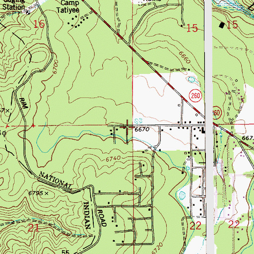 Topographic Map of Immanuel Lutheran Church, AZ