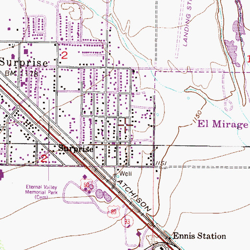 Topographic Map of Jerusalem Missionary Baptist Church, AZ