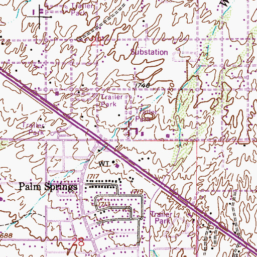 Topographic Map of John Calvin Presbyterian Church, AZ