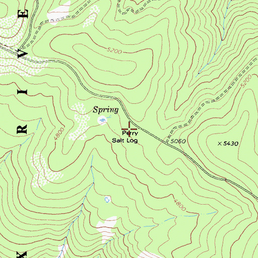 Topographic Map of Perry Salt Log, CA