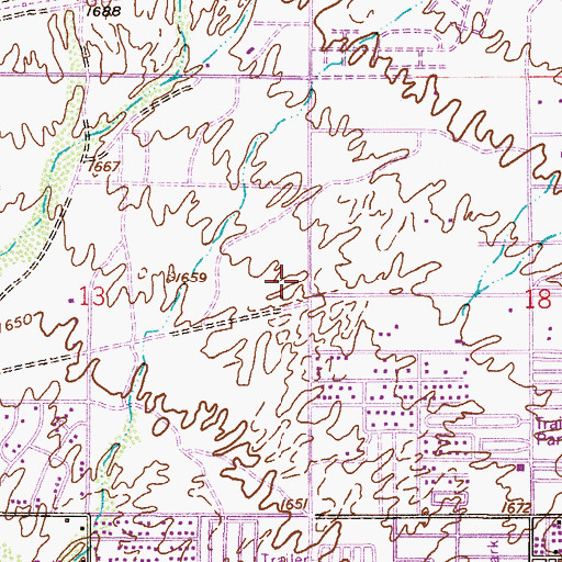 Topographic Map of King of Kings Evangelical Lutheran Church, AZ