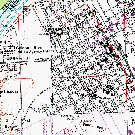 Topographic Map of Kingdom Hall of Jehovahs Witnesses, AZ