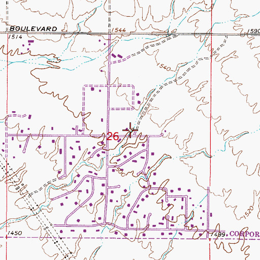 Topographic Map of Kingdom Hall of Jehovahs Witnesses, AZ