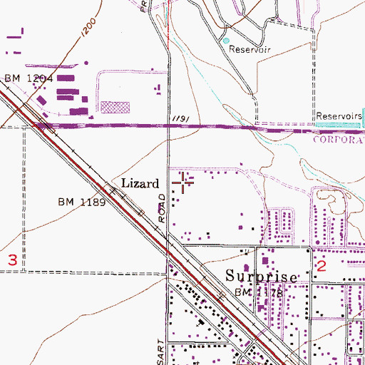 Topographic Map of Kingdom Hall of Jehovahs Witnesses, AZ
