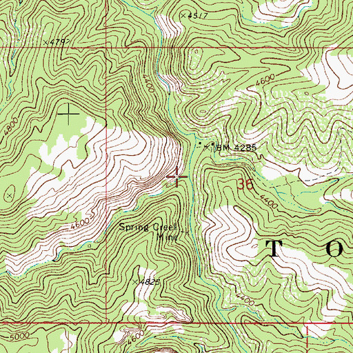 Topographic Map of Brady Canyon, AZ