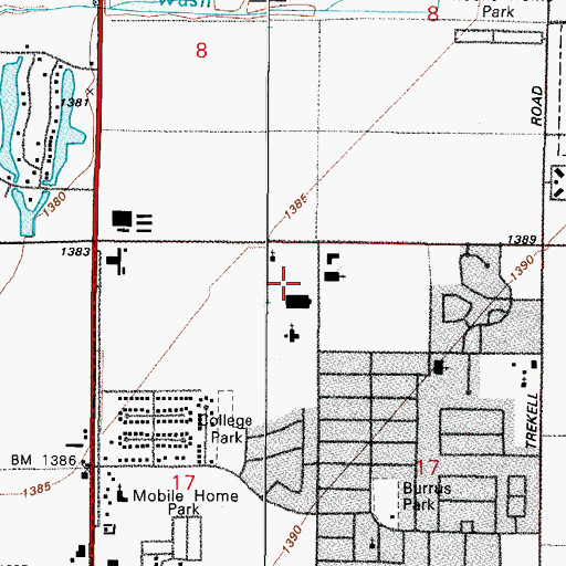 Topographic Map of Kingdom Hall of Jehovahs Witnesses, AZ