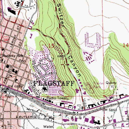 Topographic Map of Kingdom Hall of Jehovahs Witnesses, AZ