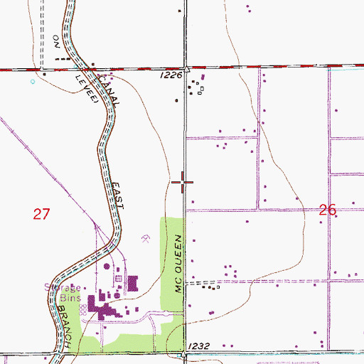 Topographic Map of McQueen Road Baptist Church, AZ