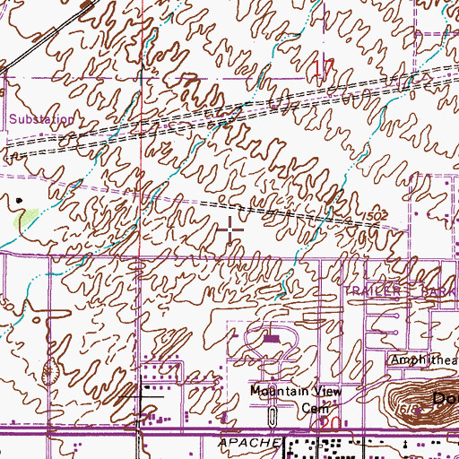 Topographic Map of Mesa Church of God of Prophecy, AZ