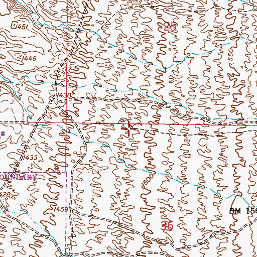 Topographic Map of Mesa Palms Seventh Day Adventist Church, AZ