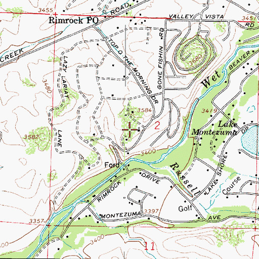 Topographic Map of Montezuma Chapel, AZ