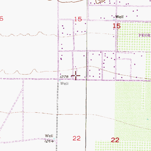 Topographic Map of Mount Zion Lutheran Church, AZ