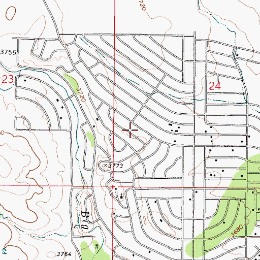 Topographic Map of Mountain of Faith Lutheran Church, AZ