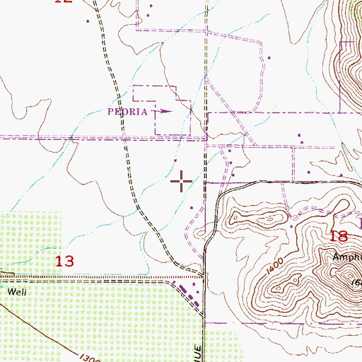 Topographic Map of Mountain Ridge Baptist Church, AZ