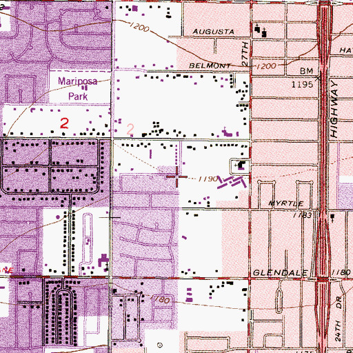Topographic Map of New Apostolic Church, AZ