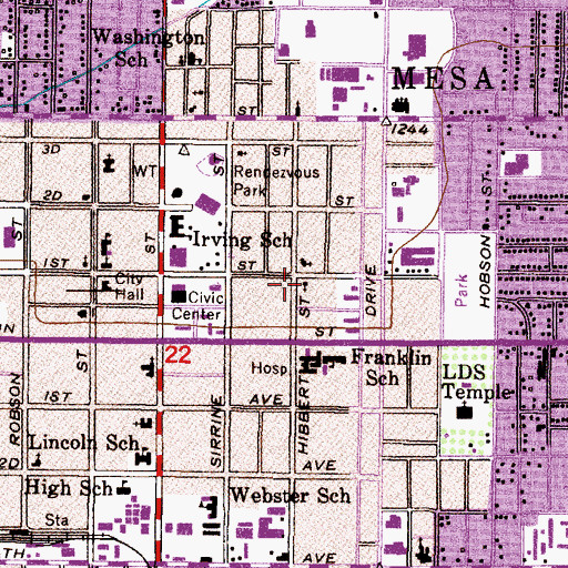 Topographic Map of New Beginning Christian Church, AZ