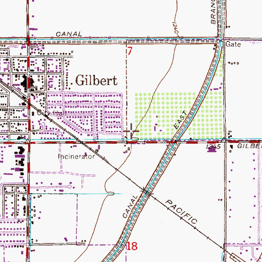Topographic Map of Saint Anne's Catholic Church, AZ