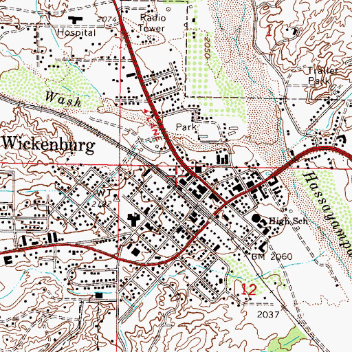 Topographic Map of Saint Anthony of Padua Church, AZ