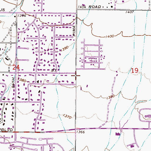 Topographic Map of Saint Apkar Armenian Apostolic Church, AZ