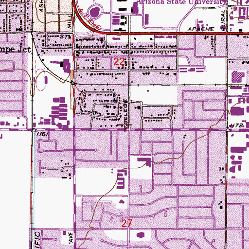 Topographic Map of Saint Augustine's Episcopal Church, AZ