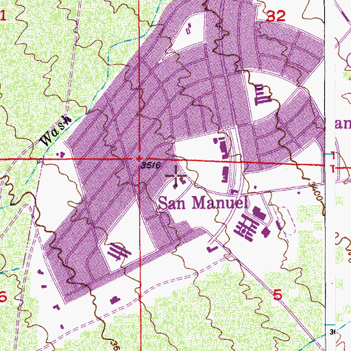 Topographic Map of Saint Bartholomew's Church, AZ