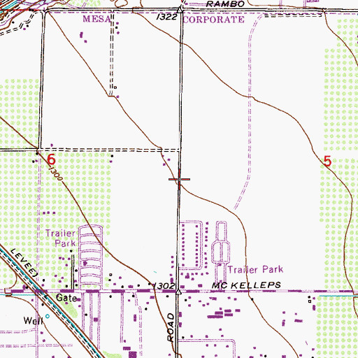 Topographic Map of Saint Bridget Catholic Church, AZ