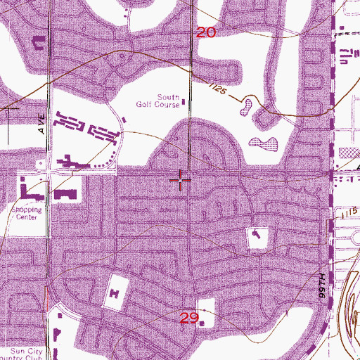 Topographic Map of Saint Christopher's Episcopal Church, AZ