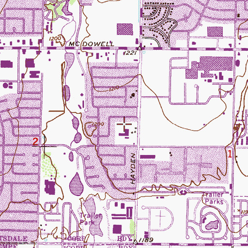 Topographic Map of Saint Daniel the Prophet Catholic Church, AZ