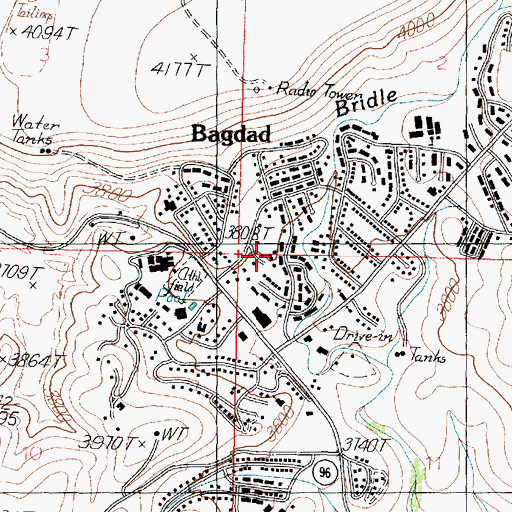 Topographic Map of Saint Francis Catholic Church, AZ